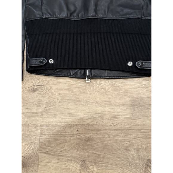 Coach 1941 $1,500 Black Leather Zip Officer Jacket Motorcycle 56969 Size 44 - Picture 7 of 8